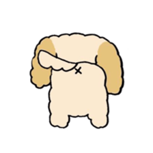 This is my Fluffy Dog. sticker #10944423