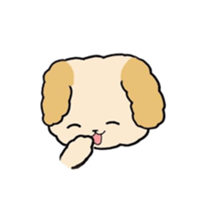 This is my Fluffy Dog. sticker #10944428