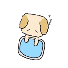 This is my Fluffy Dog. sticker #10944436