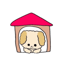 This is my Fluffy Dog. sticker #10944440