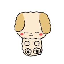 This is my Fluffy Dog. sticker #10944443