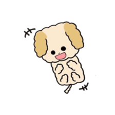 This is my Fluffy Dog. sticker #10944450