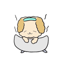 This is my Fluffy Dog. sticker #10944451