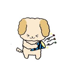 This is my Fluffy Dog. sticker #10944453