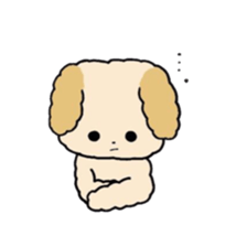 This is my Fluffy Dog. sticker #10944455