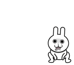Big character and rabbit's sticker sticker #10944465