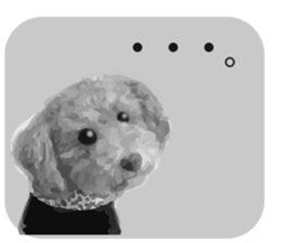 silver toy poodle sticker!! sticker #10944821