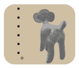 silver toy poodle sticker!! sticker #10944828