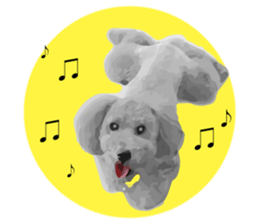 silver toy poodle sticker!! sticker #10944854