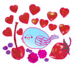 little bird and sweets sticker #10945298