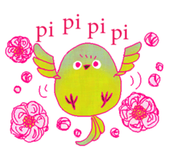 little bird and sweets sticker #10945306