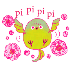 little bird and sweets sticker #10945306