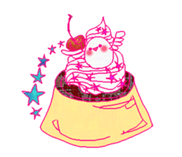 little bird and sweets sticker #10945314