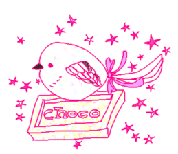 little bird and sweets sticker #10945316