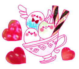little bird and sweets sticker #10945317