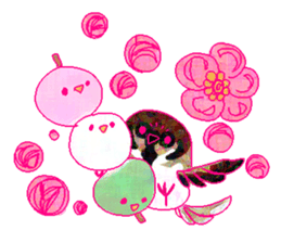 little bird and sweets sticker #10945320