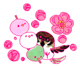 little bird and sweets sticker #10945320