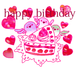 little bird and sweets sticker #10945321