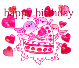 little bird and sweets sticker #10945321