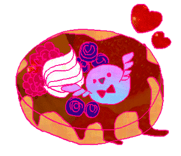 little bird and sweets sticker #10945334