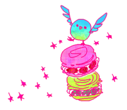 little bird and sweets sticker #10945335