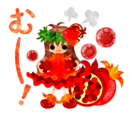 Sticker of fruits girl in pretty dresses sticker #10945865