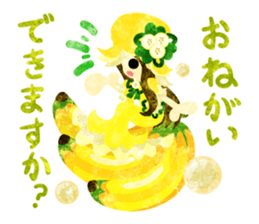 Sticker of fruits girl in pretty dresses sticker #10945874