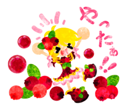 Sticker of fruits girl in pretty dresses sticker #10945882
