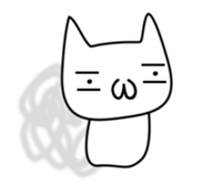 Cat and Round face 2 sticker #10945910