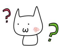 Cat and Round face 2 sticker #10945914