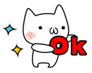 Cat and Round face 2 sticker #10945924