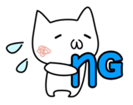 Cat and Round face 2 sticker #10945925