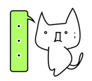 Cat and Round face 2 sticker #10945926