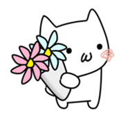 Cat and Round face 2 sticker #10945930