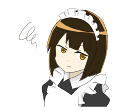 japanese maid is so cute sticker #10946058
