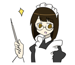 japanese maid is so cute sticker #10946072