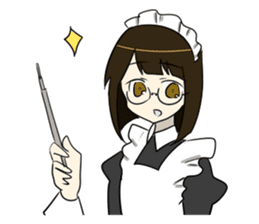 japanese maid is so cute sticker #10946072