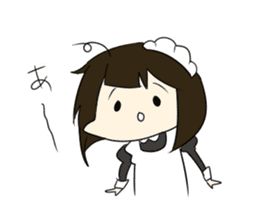 japanese maid is so cute sticker #10946074
