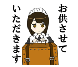 japanese maid is so cute sticker #10946089
