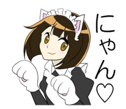 japanese maid is so cute sticker #10946093