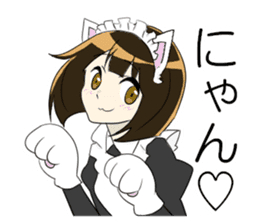 japanese maid is so cute sticker #10946093