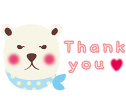 Scary face polar bear sticker #10946377