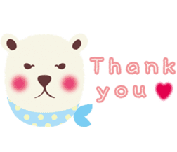 Scary face polar bear sticker #10946377