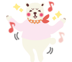 Scary face polar bear sticker #10946382