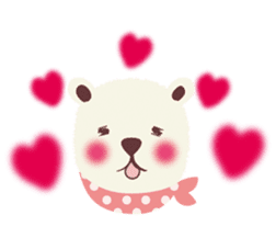 Scary face polar bear sticker #10946402