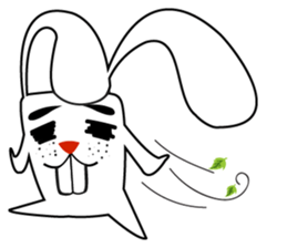 A Cute White Rabbit sticker #10947016