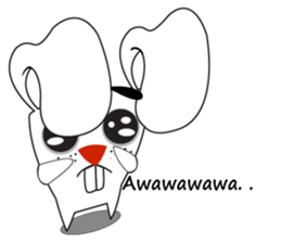 A Cute White Rabbit sticker #10947017
