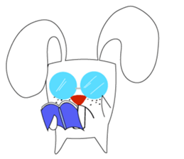 A Cute White Rabbit sticker #10947019