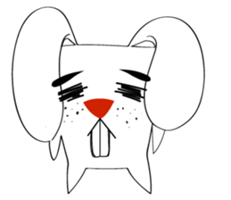 A Cute White Rabbit sticker #10947020