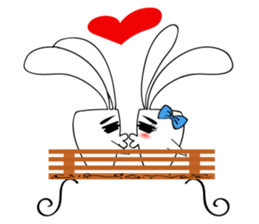 A Cute White Rabbit sticker #10947021